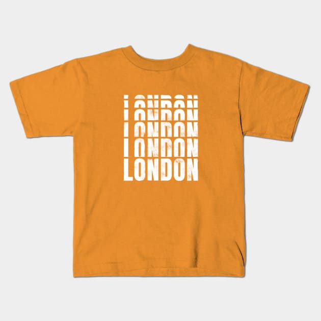 London typography Kids T-Shirt by stu-dio-art